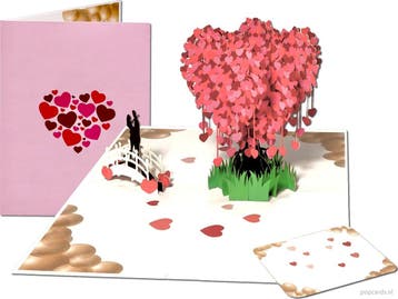 Romantische boom vol hartjes | Valentijnsdag Verloving Li..., Verzenden, Nieuw