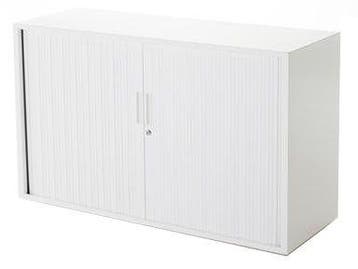 Lage roldeurkast wit STOR 120x43x72,5, Ophalen of Verzenden, Nieuw