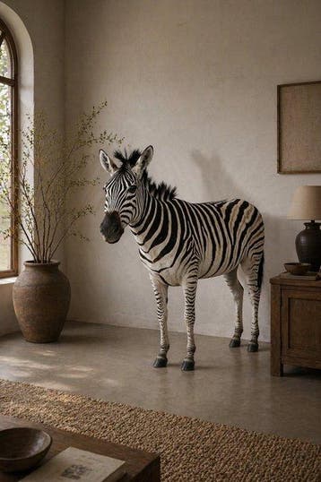 Fijne Plains Zebra volwassen volledig opgezet - Taxidermie, Nieuw