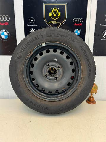 1 stuk org. VW UP All-Seasons 14 inch Reservewiel 4x100, 14 inch, Gebruikt, Banden en Velgen, All Season