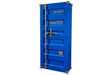Barkast Container GLOBETROTTER 180cm blauw - 43598, Ophalen of Verzenden, Nieuw