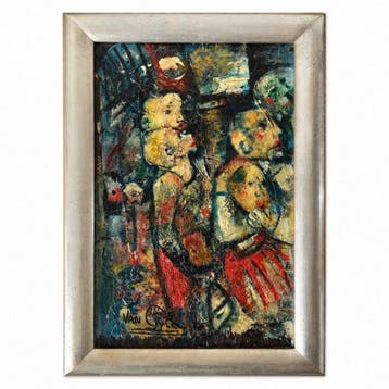 Lilian Adcock (1944-2022) - Expressief in surrealistische, Antiek en Kunst, Kunst | Schilderijen | Modern