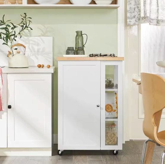 Keukentrolley met Kast en Verstelbare Planken – 90 cm, Huis en Inrichting, Keuken | Keukenelementen, Nieuw, Verzenden