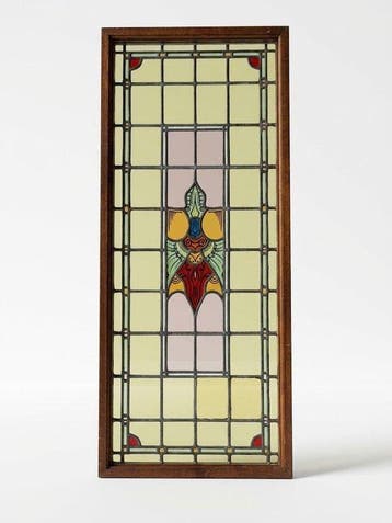 Jugendstil Glas-in-loodraam - Monumentaal Art Nouveau