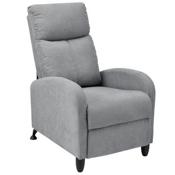 Verstelbare relaxfauteuil 102x60x92 cm stof lichtgrijs, Verzenden, Nieuw