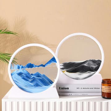 3D Bewegende Zandkunst Rond Glazen Zandlandschap Decoratie, Verzenden, Nieuw