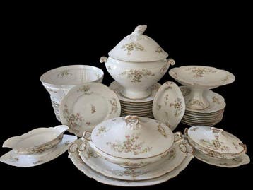 Bac & Perigault Limoges - Tafelservies voor 12 (42) -, Antiek en Kunst