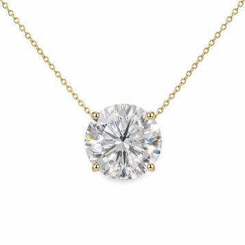 Halsketting - 14 karaat Geel goud - 8.06ct. tw. Diamant, Sieraden, Tassen en Uiterlijk, Nieuw