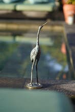 sculptuur, NO RESERVE PRICE - Patinated Crane Bird Sculpture
