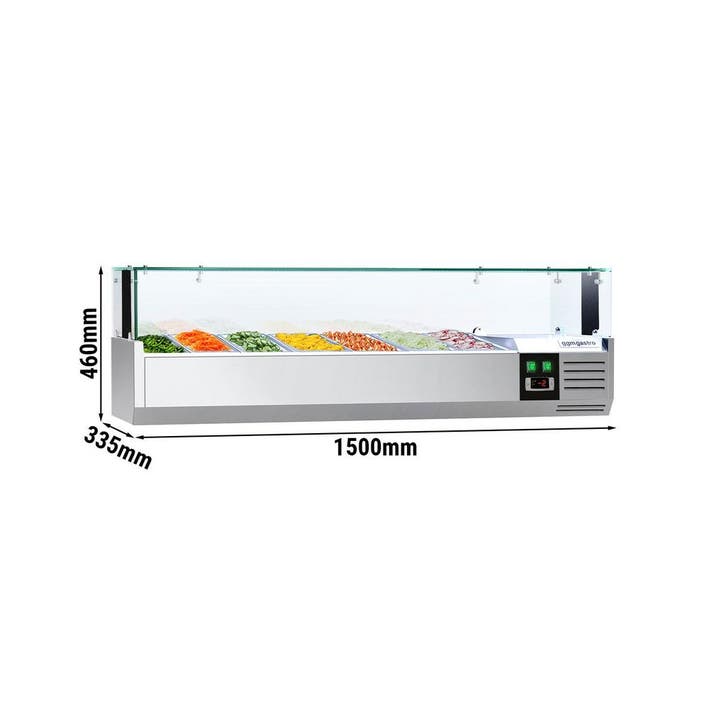 GGM Gastro | Opzetkoelvitrine PREMIUM met LED-verlichting -, Zakelijke goederen, Horeca | Food, Verzenden