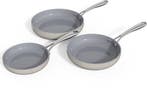 Safecourt Kitchen 3-delige Keramische koekenpan Pannenset, Verzenden, Nieuw