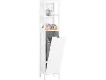 SoBuy BZR123-W - Badkamerkast - Hoge Kolomkast met 2 Planken, Huis en Inrichting, Verzenden, Nieuw