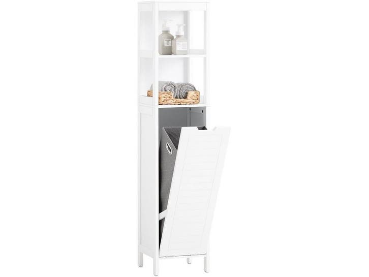 SoBuy BZR123-W - Badkamerkast - Hoge Kolomkast met 2 Planken, Huis en Inrichting, Overige Huis en Inrichting, Nieuw, Verzenden