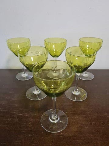 Tafelservies voor 6 (6) - Kristalin - Jugendstil
