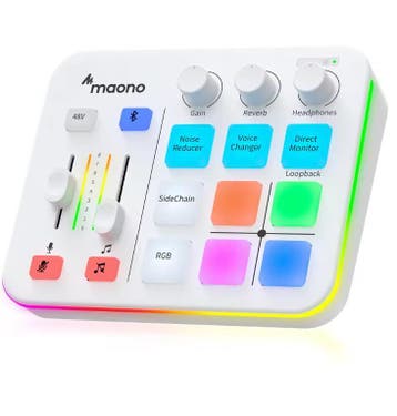 Gaming Audio Mixer XLR RGB Sound Effects Bluetooth Stream, Muziek en Instrumenten, Soundmodules, Verzenden, Nieuw