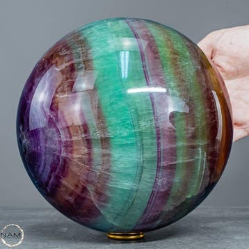 Natuurlijke regenboogfluorietkogel van museumpkwaliteit uit