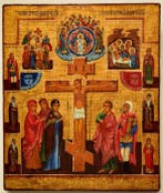 Icoon - Russisch-orthodoxe icoon Kruisiging van Christus,