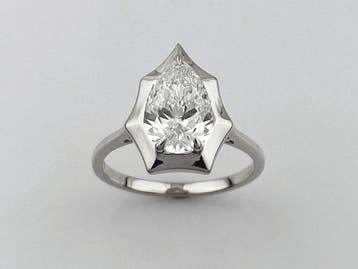 Zonder minimumprijs - Ring - 14 karaat Witgoud - 2.02ct. tw., Nieuw