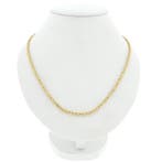 Gouden vierkante koningsketting, Sieraden, Tassen en Uiterlijk, Kettingen, Ophalen of Verzenden, Gebruikt, Overige kleuren, Goud