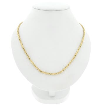 Gouden vierkante koningsketting, Sieraden, Tassen en Uiterlijk, Ophalen of Verzenden, Gebruikt, Goud, Goud
