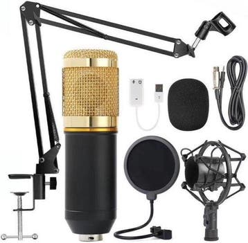 9 in 1 set Bm800 Microfoon Studio Condensator Mikrofon Mic, Muziek en Instrumenten, Verzenden, Nieuw