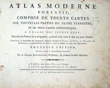 Pierre Bertholon - Atlas moderne portatif - 1799, Nieuw
