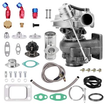 T3 T04E turbo V-band 400+pk met interne wastegate, oliele..., Auto-onderdelen, Motor en Toebehoren, Verzenden, Nieuw, Universele onderdelen