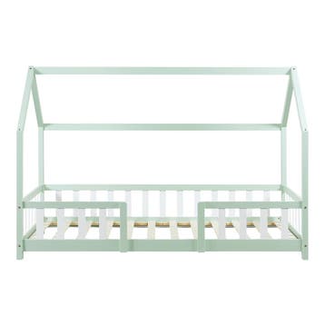 Kinderbed Sisimiut met matras 90x200 cm mint en wit, Verzenden, Nieuw