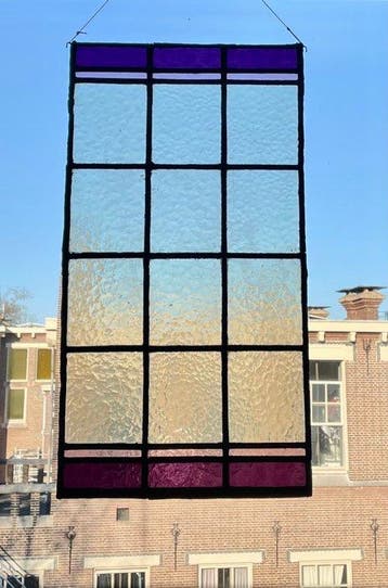 Glas-in-loodraam - 1950-1960