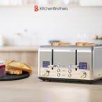 2dekans | KitchenBrothers Broodrooster - Toaster - 6, Ophalen of Verzenden, Zo goed als nieuw