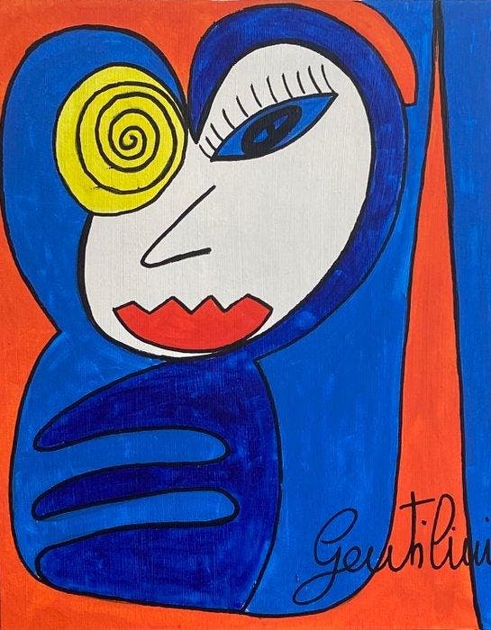 Aldo Gentilini (1911-1982) - Composizione, Antiek en Kunst, Kunst | Schilderijen | Modern
