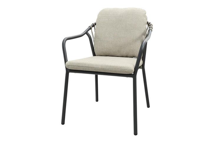 VDG Pisa rope dining tuinstoel - Royal grey, Tuin en Terras, Tuinstoelen, Nieuw, Overige materialen, Verzenden