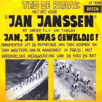 vinyl single 7 inch - Ted De Braak - Jan, Je Was Geweldig!, Verzenden, Zo goed als nieuw, 7 inch, Nederlandstalig