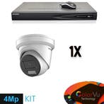 Colorvu Set 1x Turret 4MP Recorder + Bekabeling, Ophalen of Verzenden, Nieuw