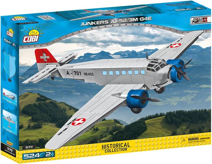 COBI  WW2 5711- Junkers JU-52/3M G4E (Leger bouwsets), Kinderen en Baby's, Speelgoed | Bouwstenen, Nieuw, Verzenden