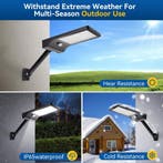 Solar straatverlichting - Straatlamp - LED - Zwart - Aigosta, Tuin en Terras, Verzenden, Zo goed als nieuw