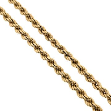 Gouden gedraaide schakelketting, Ophalen of Verzenden, Gebruikt, Goud, Goud