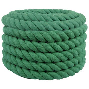 vidaXL Katoenen Touw 40 mm 5 m Groen 100% Katoen, Verzenden, Nieuw