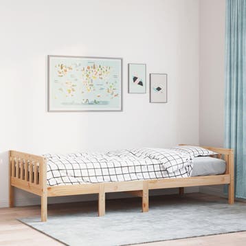vidaXL Kinderbed zonder matras massief grenenhout 80x200 cm, Eenpersoons, Bruin, Verzenden, Nieuw
