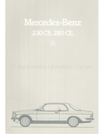 1982 MERCEDES BENZ E KLASSE COUPE BROCHURE NEDERLANDS, Nieuw, Author