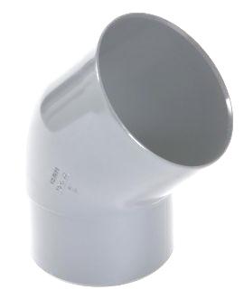 Nicoll PVC-Ti bocht 45 graden mof-vse lichtgrijs Ø80, Ophalen of Verzenden, Nieuw