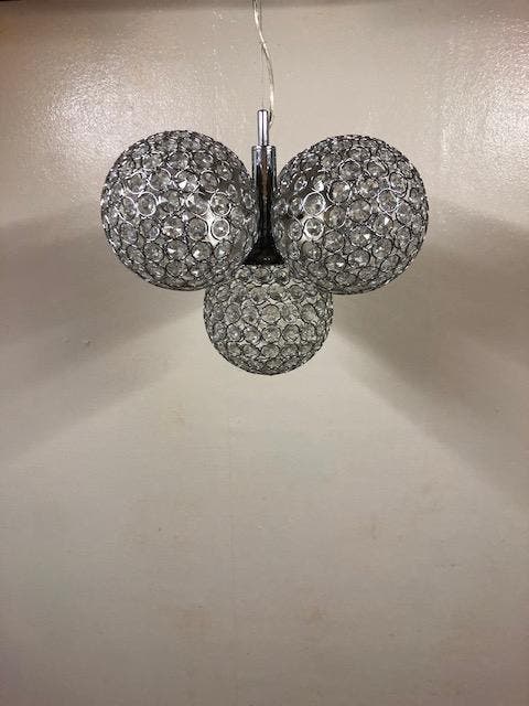 Gebruikte Crystal Hanglamp Vintage/Café, Huis en Inrichting, Lampen | Overige, Ophalen