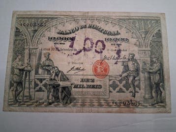 Portugal. - 10 000 Reis - 1910 - Pick 108 (Zonder