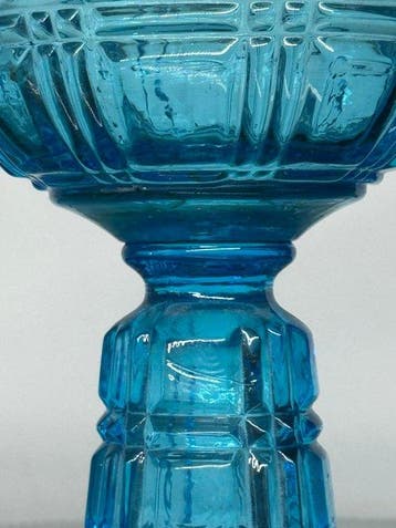 Petroleumlamp - Glas, Messing - Glazen olielamp