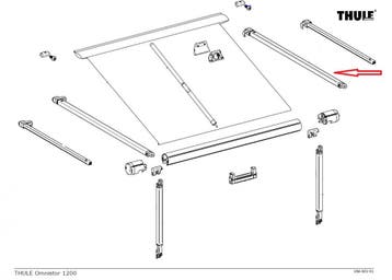 Thule Rafter Arm Assy RH 1200 2.60, Ophalen of Verzenden, Nieuw, Thule