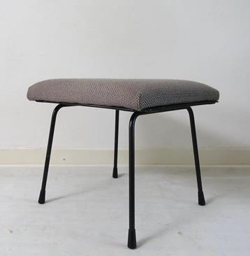 Gispen - Wim Rietveld - Kruk - 1801 - Textiel, Staal - kruk
