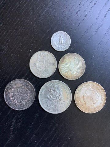 Wereld. Collection of silver coins 1945-1989 (Zonder