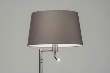 Rietveld Vloerlampen - Grijs, Staalgrijs - Staal, Stof, Meta, Huis en Inrichting, Verzenden, Nieuw