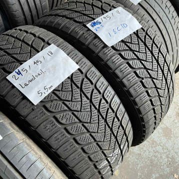 2 x Landsail 245-45-18 Winterbanden 5,5mm, 18 inch, Band(en), Personenwagen, Gebruikt