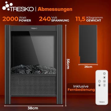 Sfeerhaard elektrisch - Elektrische haard - Met verwarming -, Verzenden, Zo goed als nieuw